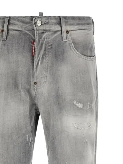 Dsquared2 642 Jeans Light Wash Grey In Gray