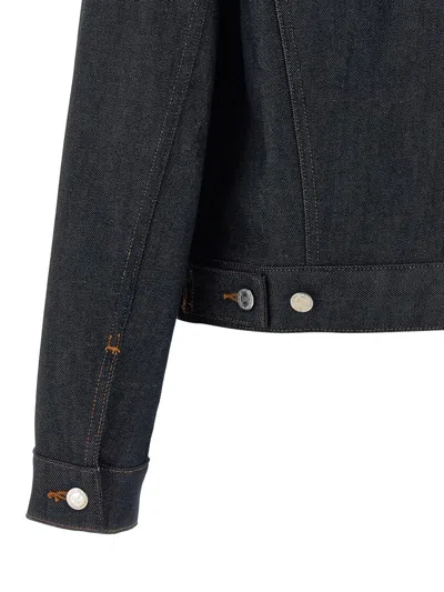 Apc Denim Dion Jacket Chest Pockets Tabs In Blue