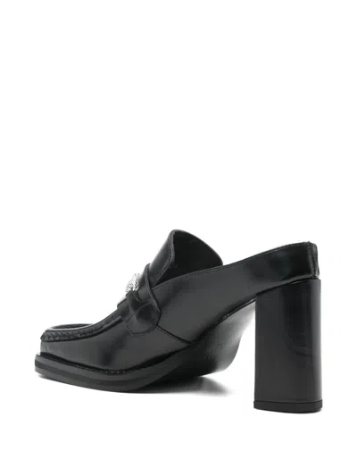 Martine Rose Square-toe Chain Mules In Black