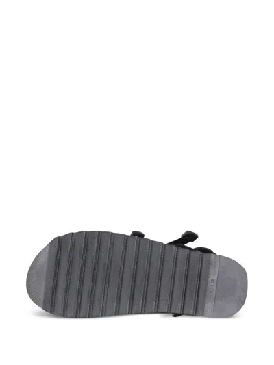 Suicoke Touch-strap Flat Sandals In Black