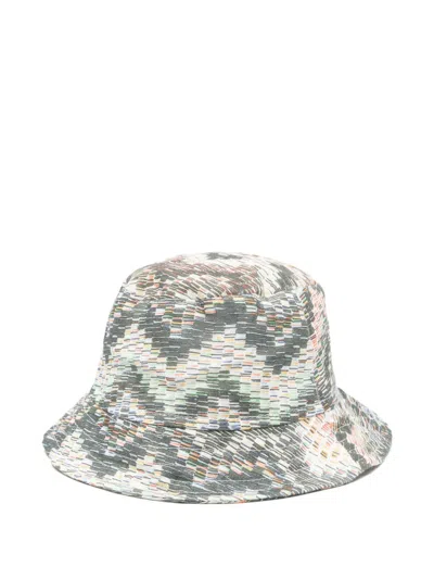 Missoni Patterned Bucket Hat In Gray