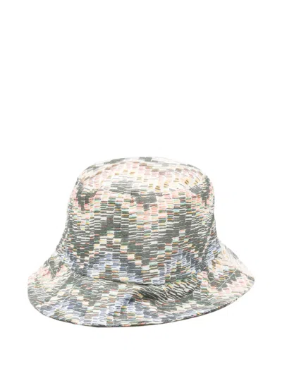 Missoni Patterned Bucket Hat In Gray
