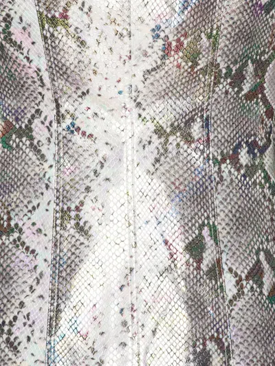 Rotate Birger Christensen Snake-pattern Blazer In Gray