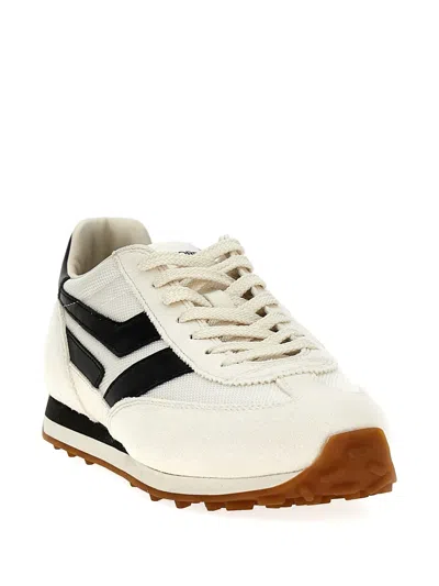 Tom Ford Low-profile White Sneakers With Black Leather Accents In Neutral