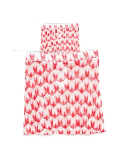 Missoni Patterned Sarong In Red