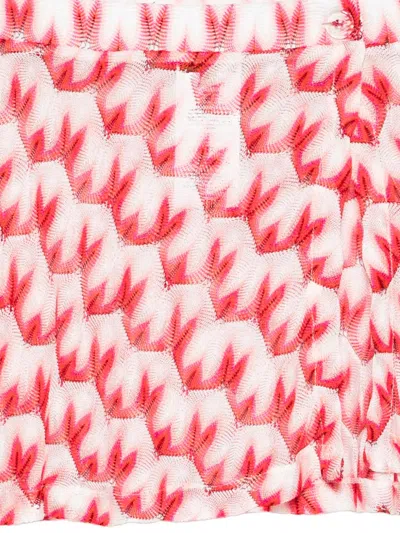 Missoni Patterned Sarong In Red