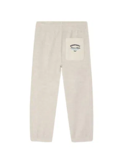 Bonpoint Cotton-blend Drawstring Sweatpants In Neutral