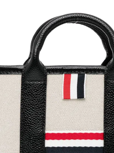 Thom Browne Striped Handle Tote Bag In Multi