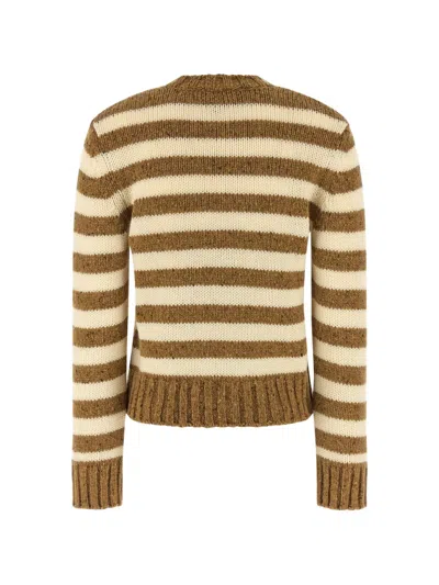A.p.c. A. P.c. Women Brown Striped Sweater, L Luxury Sweaters & Knitwear For Women Darveys