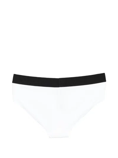 Tom Ford Logo-waistband Briefs In White
