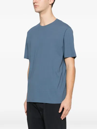 Herno Cotton Round-neck T-shirt In Blue
