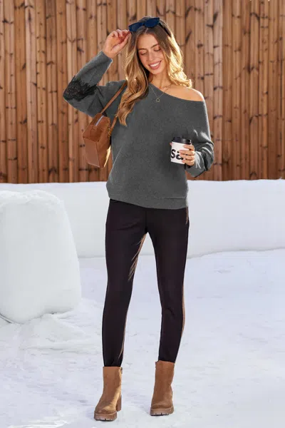 Cupshe Ballet Class Grey Sweater In Gray