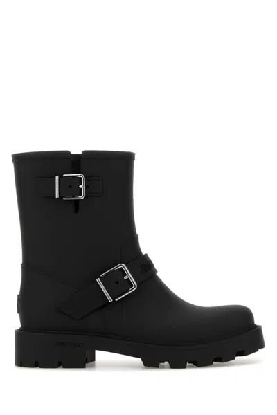 Jimmy Choo Biker Rain Black Tpu Rain Boots Black 42 In Black