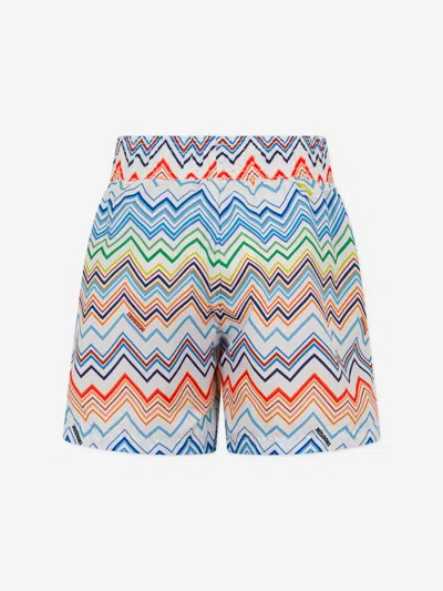 Missoni Boys Zigzag Swim Shorts In Multi