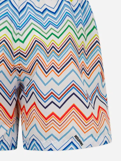 Missoni Boys Zigzag Swim Shorts In Multi