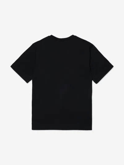 Marni Jersey T-shirt With Logo Embroidery Kids In Black