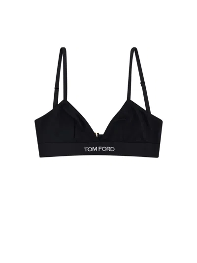 Tom Ford Triangle Bra Intimo Black In Black