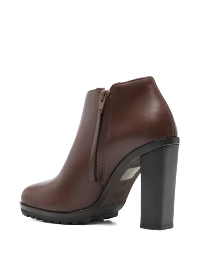 Max Mara Braiday Criss-cross Heeled Boots In Brown