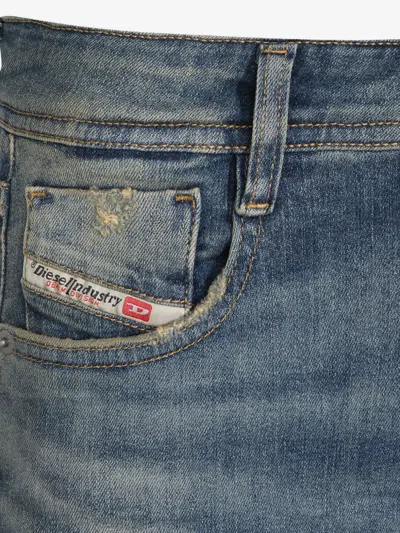 Diesel Logo-patch Flared Jeans In Blue