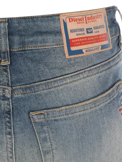 Diesel Logo-patch Flared Jeans In Blue