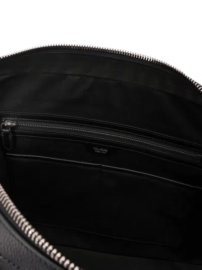 Tom Ford Top Handle Briefcase In Black