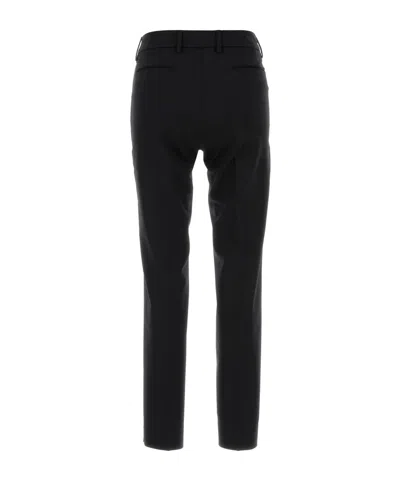 Pt Torino Stretch Wool Trousers Featuring Front Crease In Black
