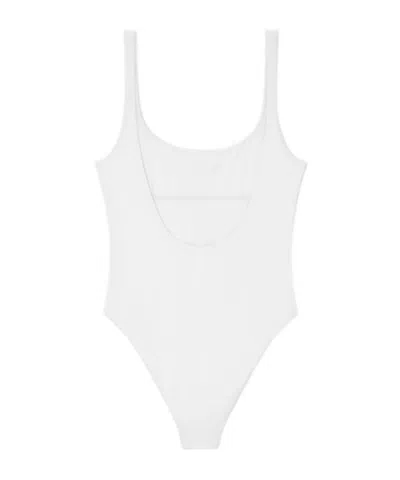 Versace Button-front Cotton Body In White