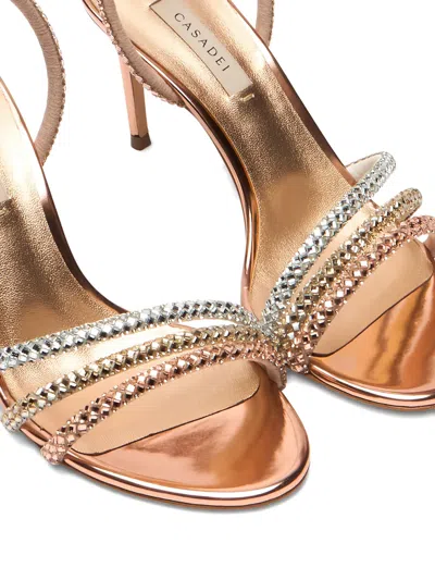 Casadei Julia Andromedea Embellished Ankle Strap Sandals In Pink