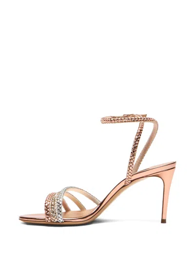 Casadei Julia Andromedea Embellished Ankle Strap Sandals In Pink