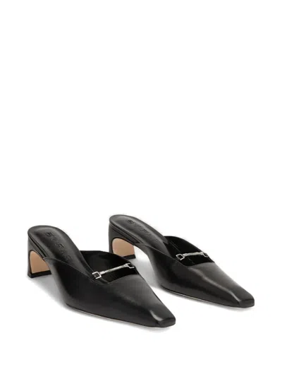 By Far Leda Square-toe Mules In Black
