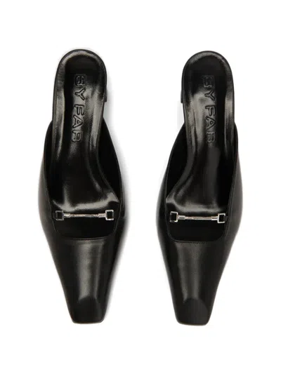 By Far Leda Square-toe Mules In Black