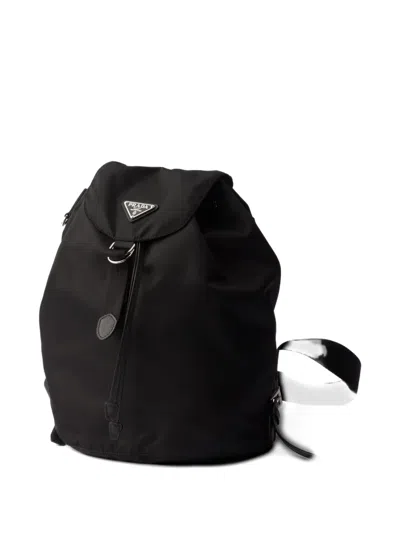 Prada Small Re-nylon Backpack In Black