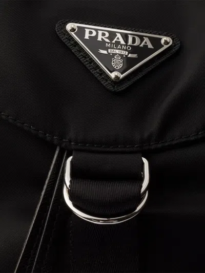 Prada Small Re-nylon Backpack In Black