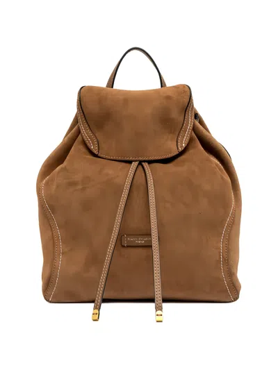 Gianni Chiarini Drawstring Rucksack Backpack In Brown
