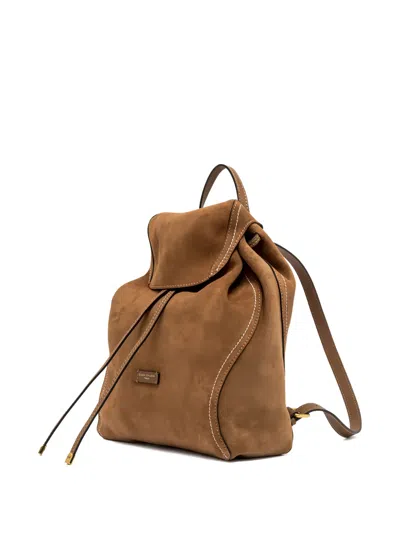 Gianni Chiarini Drawstring Rucksack Backpack In Brown