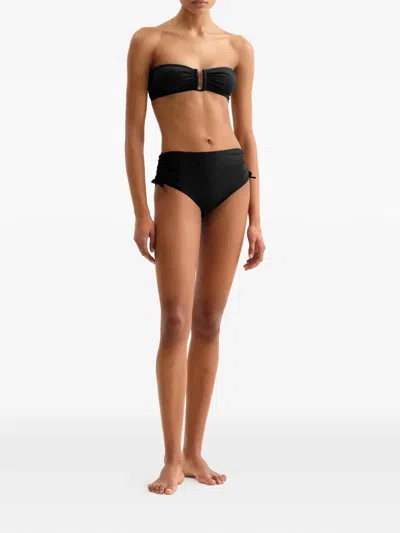 Eres Drawstring Mid-rise Bikini Briefs In Black