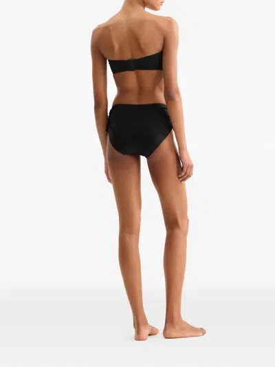 Eres Drawstring Mid-rise Bikini Briefs In Black