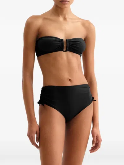Eres Drawstring Mid-rise Bikini Briefs In Black