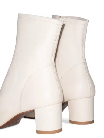 By Far Woman Ankle Boots Cream Size 10 Soft Leather In Neutral