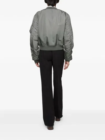 Acne Studios Full-zip Bomber Jacket In Gray