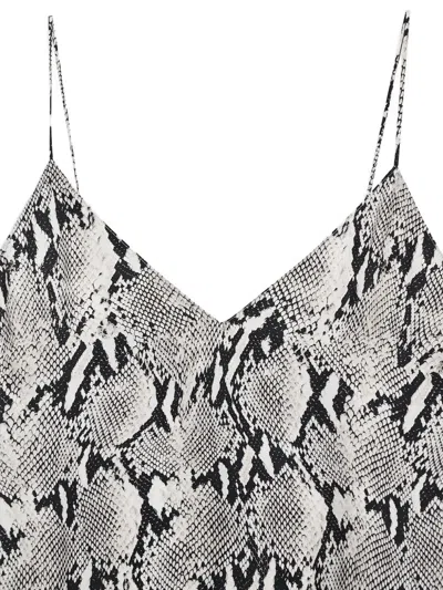 Anine Bing Python V-neck Top In Multi