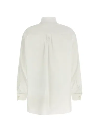 Kenzo Lavalliere Collar Shirt In White
