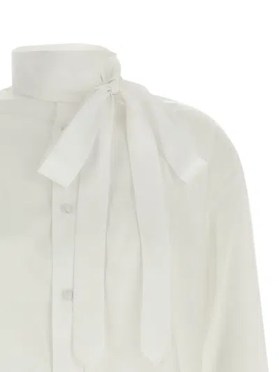 Kenzo Lavalliere Collar Shirt In White