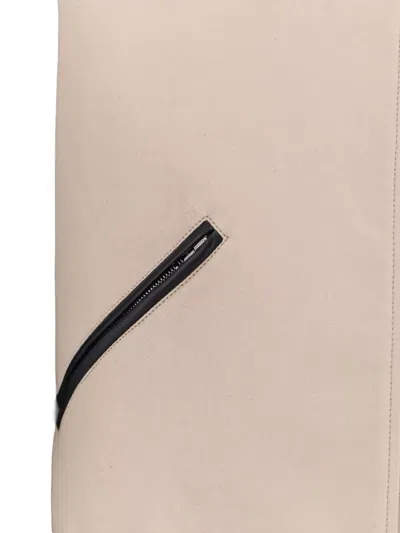 Givenchy Silk Nylon Jacket Contrast Sleeves Pockets In Neutral