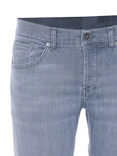 Dondup Button Five-pocket Jeans In Blue