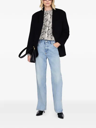 Anine Bing Sweatshirt Aus Pythonleder In Multi