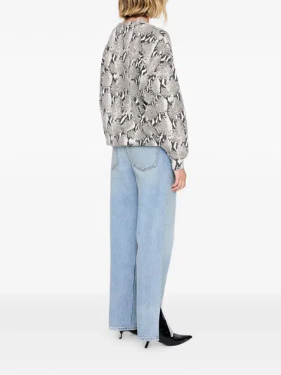 Anine Bing Sweatshirt Aus Pythonleder In Multi