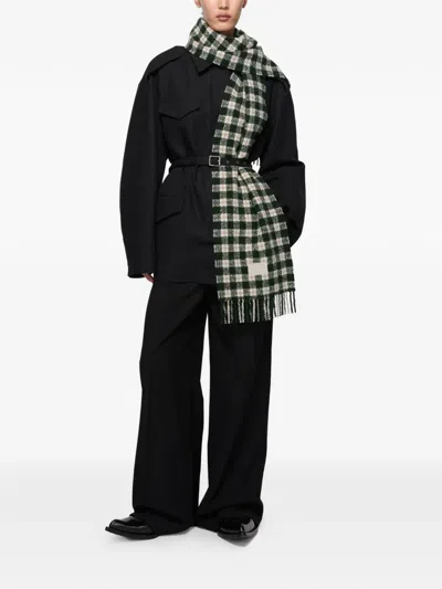 Acne Studios Belted Flap-pocket Jacket In Black