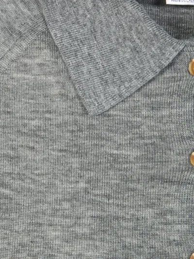 Victoria Beckham Polo Collar T-shirt Clothing In Gray