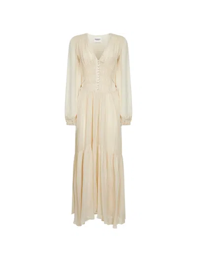 Isabel Marant Étoile Isabel Marant Etoile Briane Long Ecru Dress In White